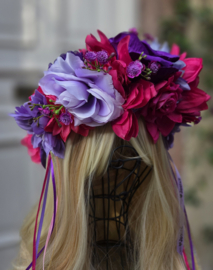Bloemenband Fuchsia/Paars