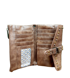 Portemonnee met studs Taupe