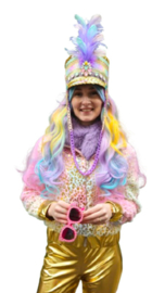 Pluche glamour jasje Panter/Pastel