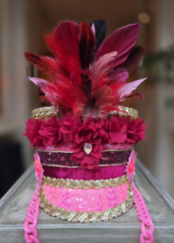 Hoge Fanfare pet Bordeaux/Pink