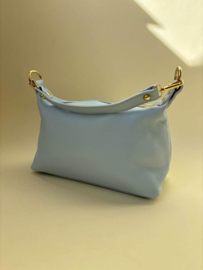 Leren Schoudertas Mexi Blauw