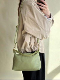 Leren Schoudertas Mexi Groen