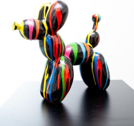 Ballon hondje Zwart Pop-Art Drip