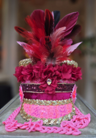 Hoge Fanfare pet Bordeaux/Pink