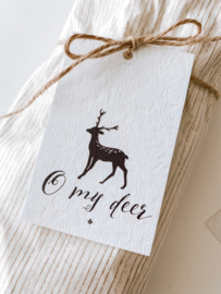 Minikaartje/label 'O my deer'