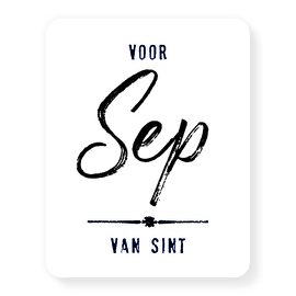 5 stickers 'voor Sep van Sint'