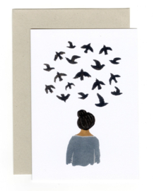 Gemma Koomen 'Bird Toughts' kaart