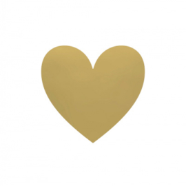 Stickers groot hart goud