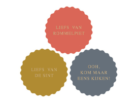Stickers 'Liefs Sint' goud-multicolor
