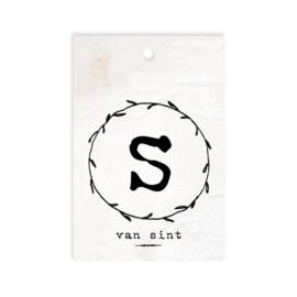 Minikaartje/label 'S van Sint'