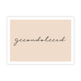 Kaart 'gecondoleerd'