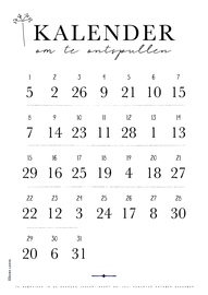 Kalender om te ontspullen