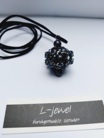 Round cube pendant Navy