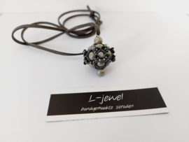 Round cube pendant grijs