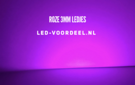 LEDjes 3mm Roze (10stuks)