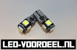 T10 W5W 5 smd LED - Canbus stadslicht - 1 setje