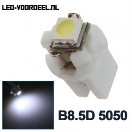 B8.5D - T5 - 1SMD 5050 Helder Wit