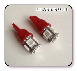 T10 - 5 SMD - ROOD