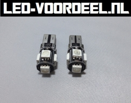 T10 W5W 5 smd LED - Canbus Knipperlicht - 1 setje