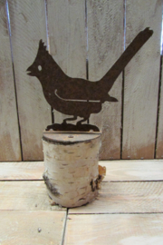 Vogel op blok 22x15 cm(W73)