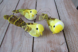 Vogeltjes 3 stuks geel