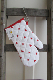 Ovenwant hartjes rood Clayre  & Eef