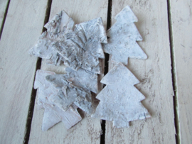 Kerstboom  wit  6 stuks (5,5 cm)