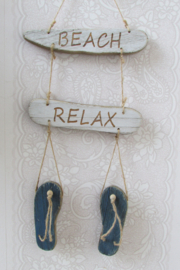 Beach  en Relax blauw/naturel (zee nr 16)