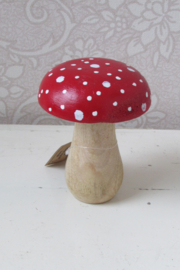 Paddenstoel van hout 10cm (P2)