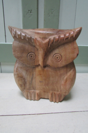 Uil van hout 22 cm
