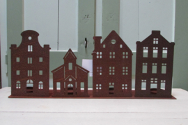 Kaarsenhouder huisdecor 52x20x9 cm