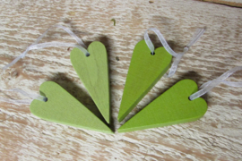 Hartjes van 6 cm  groen
