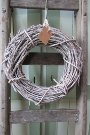 Krans oud/wit 30 cm (nr65)