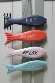 Eat drink relax en happy tekstbord