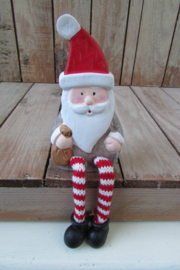Kerstman  12 cm met bungelbeentjes  1 stuks