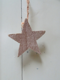 Ster van hout 10 cm, naturel (nr10)