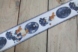 Paaslint met haasjes 4 cm breed per meter