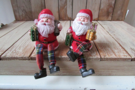 Kerstman met bungelbeentjes 2 stuks (BB12)
