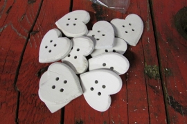 Witte hartjes 10 stuks (C13)