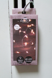 40 LED zilverdraad (kerst nr 72)