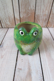 Bloempot kikker 9x8  (W39) (de kleine)