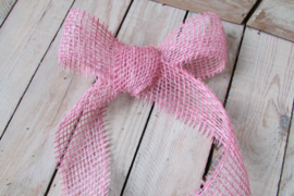 Strik jute band roze