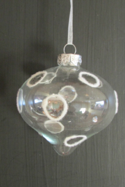 Kerstbal helder met wit (nr54)