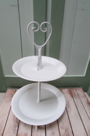 Etagere metaal gebroken wit