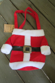 kerstman  wijnfles tas
