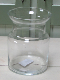 Pot/vaas van glas 19x14 cm