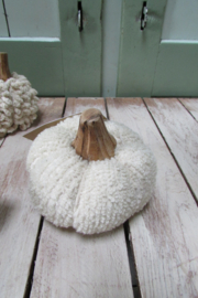 Pompoen van stof 8/9 cm