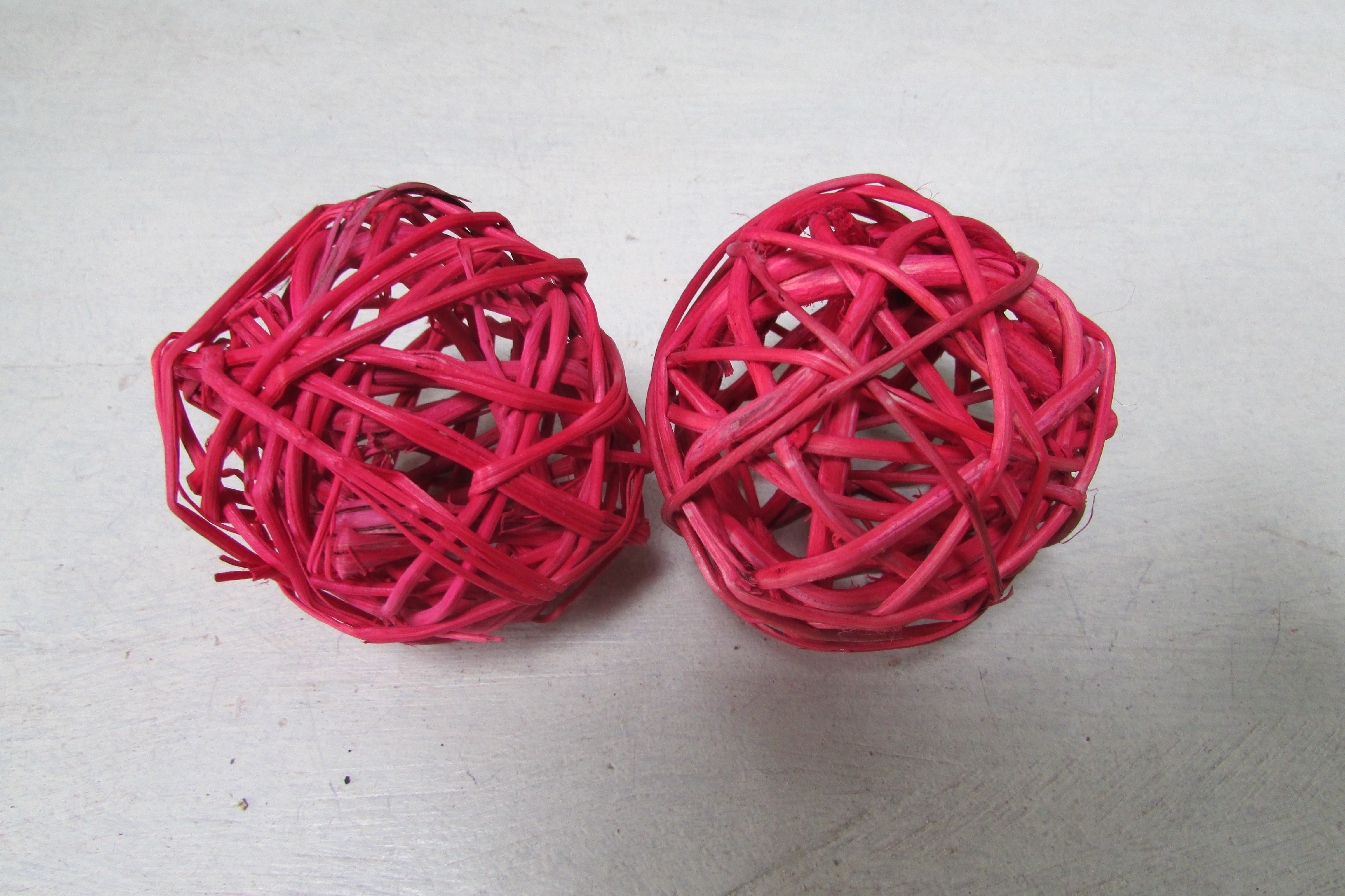 Bal 6 cm rood 2 stuks (D262)