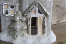 Windlichtje kerk 20 cm(nr42)