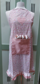 Keukenschort met hondjes roze